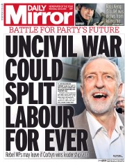 Daily Mirror (UK) Newspaper Front Page for 13 July 2016