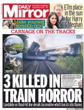 Daily Mirror (UK) Newspaper Front Page for 13 August 2020