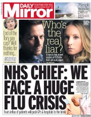 Daily Mirror (UK) Newspaper Front Page for 13 September 2017