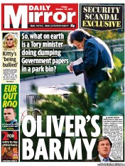 Daily Mirror (UK) Newspaper Front Page for 14 October 2011