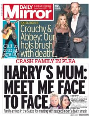 Daily Mirror (UK) Newspaper Front Page for 14 October 2019