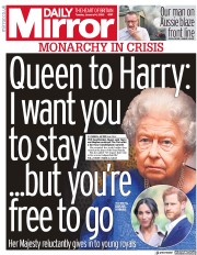 Daily Mirror (UK) Newspaper Front Page for 14 January 2020
