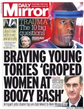 Daily Mirror (UK) Newspaper Front Page for 14 February 2018