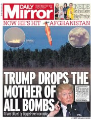 Daily Mirror (UK) Newspaper Front Page for 14 April 2017