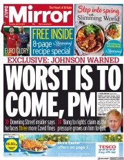 Daily Mirror (UK) Newspaper Front Page for 14 April 2022