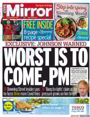 Daily Mirror (UK) Newspaper Front Page for 14 April 2022