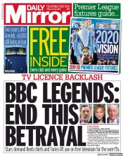 Daily Mirror (UK) Newspaper Front Page for 14 June 2019