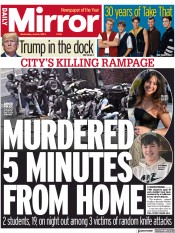 Daily Mirror (UK) Newspaper Front Page for 14 June 2023