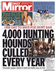 Daily Mirror (UK) Newspaper Front Page for 14 July 2015