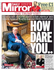 Daily Mirror (UK) Newspaper Front Page for 14 July 2018