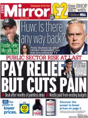 Daily Mirror (UK) Newspaper Front Page for 14 July 2023