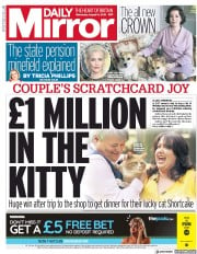 Daily Mirror (UK) Newspaper Front Page for 14 August 2019