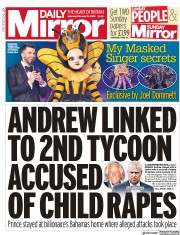 Daily Mirror (UK) Newspaper Front Page for 15 February 2020