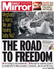 Daily Mirror (UK) Newspaper Front Page for 15 February 2021