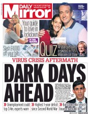 Daily Mirror (UK) Newspaper Front Page for 15 April 2020
