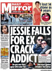 Daily Mirror (UK) Newspaper Front Page for 15 May 2012