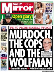 Daily Mirror (UK) Newspaper Front Page for 15 July 2011