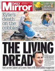 Daily Mirror (UK) Newspaper Front Page for 15 July 2016