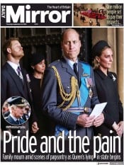 Daily Mirror front page for 15 September 2022