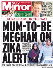 Daily Mirror (UK) Newspaper Front Page for 16 October 2018