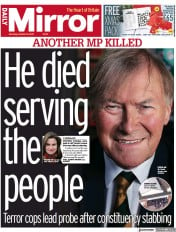 Daily Mirror (UK) Newspaper Front Page for 16 October 2021