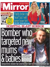 Daily Mirror (UK) Newspaper Front Page for 16 November 2021