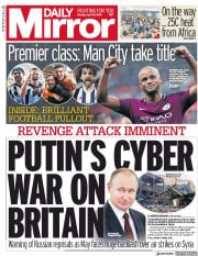Daily Mirror (UK) Newspaper Front Page for 16 April 2018