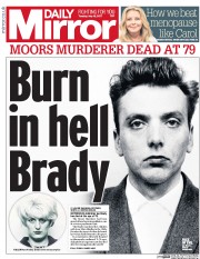 Daily Mirror (UK) Newspaper Front Page for 16 May 2017