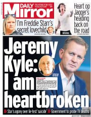 Daily Mirror (UK) Newspaper Front Page for 16 May 2019
