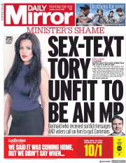 Daily Mirror (UK) Newspaper Front Page for 16 July 2018