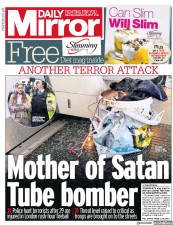 Daily Mirror (UK) Newspaper Front Page for 16 September 2017