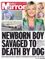 Daily Mirror (UK) Newspaper Front Page for 16 September 2020