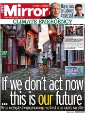 Daily Mirror (UK) Newspaper Front Page for 16 September 2021