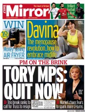 Daily Mirror (UK) Newspaper Front Page for 17 October 2022