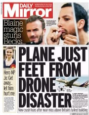 Daily Mirror (UK) Newspaper Front Page for 17 November 2016