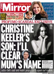 Daily Mirror front page for 17 November 2023