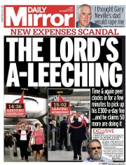 Daily Mirror (UK) Newspaper Front Page for 17 December 2013