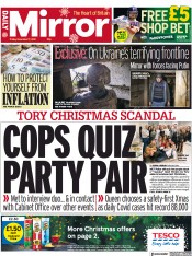 Daily Mirror (UK) Newspaper Front Page for 17 December 2021