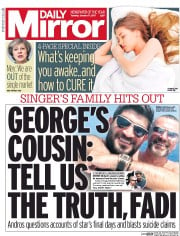 Daily Mirror (UK) Newspaper Front Page for 17 January 2017