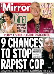 Daily Mirror front page for 17 January 2023