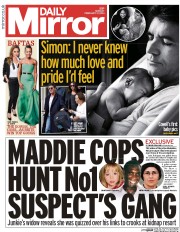Daily Mirror (UK) Newspaper Front Page for 17 February 2014