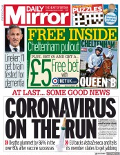 Daily Mirror (UK) Newspaper Front Page for 17 March 2021