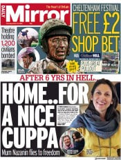 Daily Mirror (UK) Newspaper Front Page for 17 March 2022