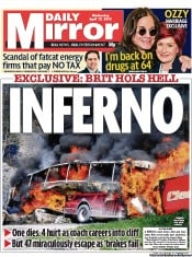Daily Mirror (UK) Newspaper Front Page for 17 April 2013