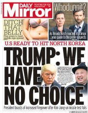 Daily Mirror (UK) Newspaper Front Page for 17 April 2017