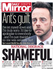 Daily Mirror (UK) Newspaper Front Page for 17 April 2018