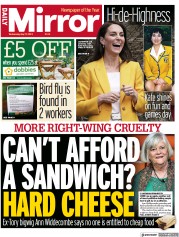Daily Mirror front page for 17 May 2023