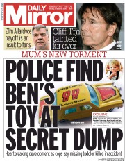Daily Mirror (UK) Newspaper Front Page for 18 October 2016