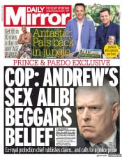 Daily Mirror (UK) Newspaper Front Page for 18 November 2019