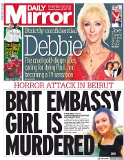 Daily Mirror (UK) Newspaper Front Page for 18 December 2017